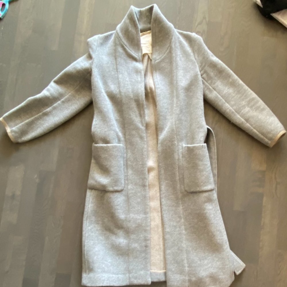 Grey wilfred wool cocoon coat